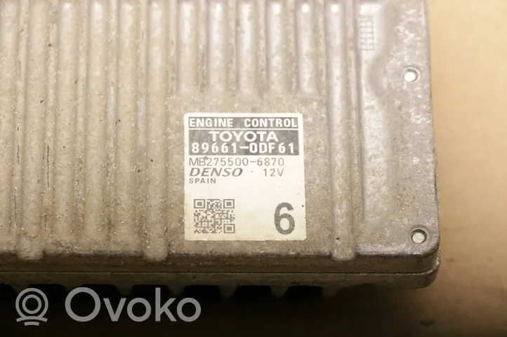 Toyota Yaris Sterownik / Moduł ECU 89661-0DF61