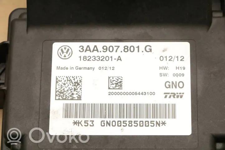 Volkswagen PASSAT B7 Rankinio stabdžio valdymo blokas 3AA907801G