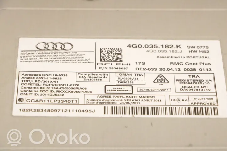 Audi A6 C7 Radija/ CD/DVD grotuvas/ navigacija 4G0035182K