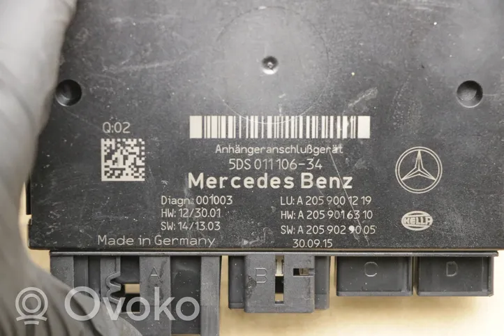 Mercedes-Benz C W205 Блок управления крюка для прицепа 5DS011106-34