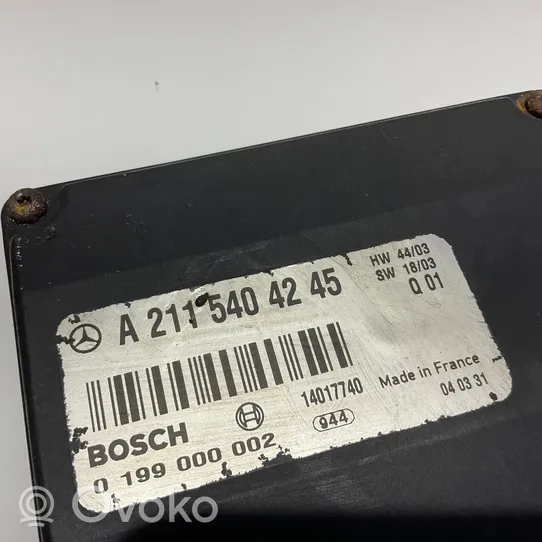 Mercedes-Benz E W211 Modulo di controllo della batteria A2115404245