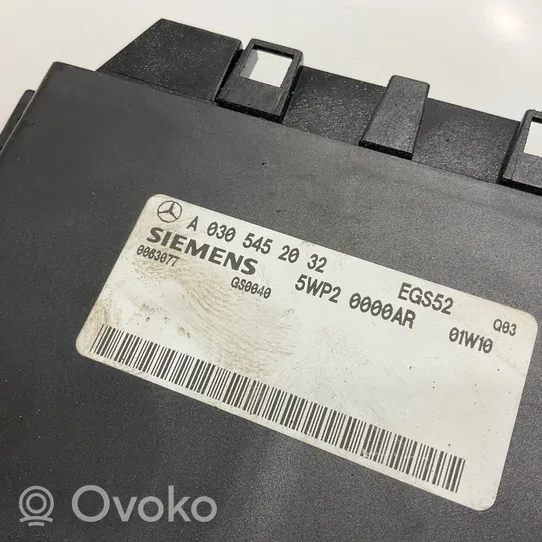 Mercedes-Benz E W211 Module de contrôle de boîte de vitesses ECU A0305452032