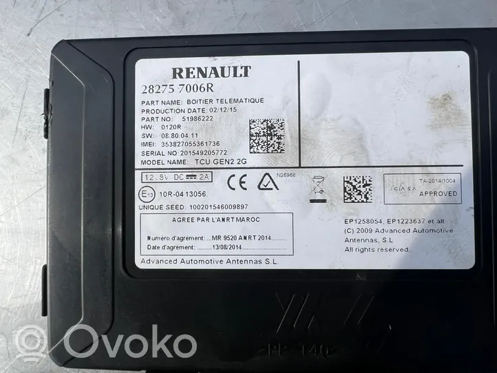 Renault Zoe Navigacijos (GPS) valdymo blokas 282757006R