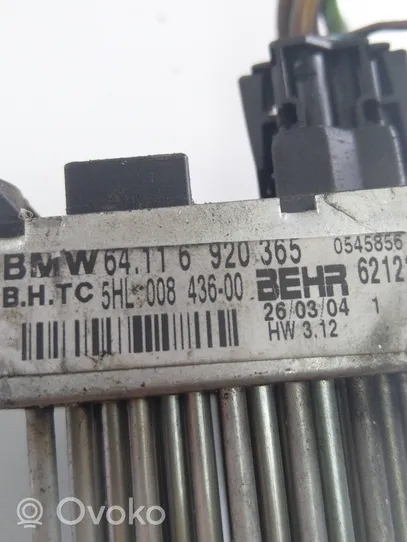 BMW 3 E46 Lämpöpuhaltimen moottorin vastus 6920365