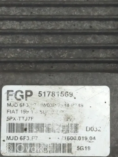 Fiat Punto (188) Sterownik / Moduł ECU 51781569