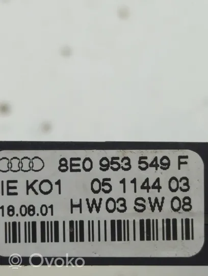 Audi A4 S4 B6 8E 8H Ohjauspyörän kulma-anturi 8E0953549F