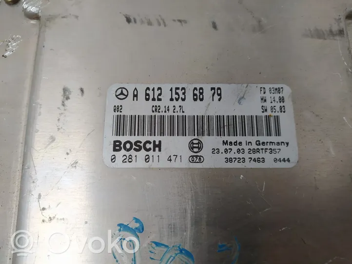 Mercedes-Benz CLK A209 C209 Calculateur moteur ECU A6121536879