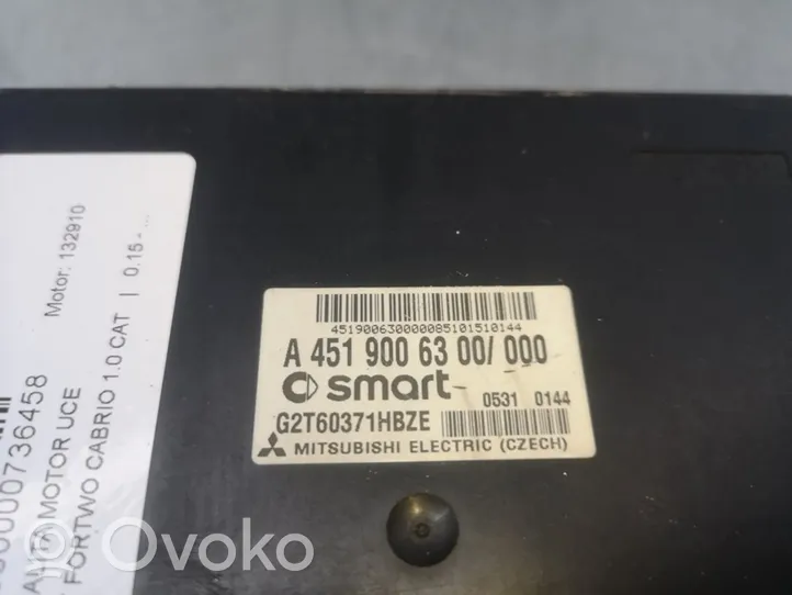 Smart ForTwo III C453 Calculateur moteur ECU 4519006300