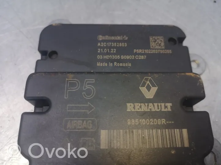 Dacia Duster Oro pagalvių valdymo blokas 985100209