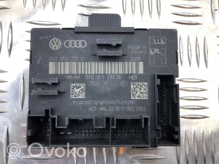 Audi A1 Sterownik / Moduł drzwi 8X0959792B