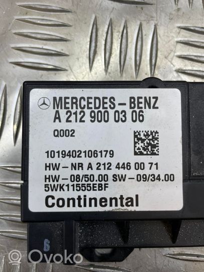 Mercedes-Benz E AMG W212 Unité de commande / module de pompe à carburant A2129000306