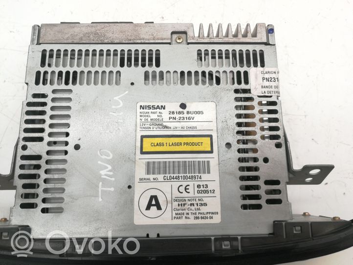 Nissan Almera Radio/CD/DVD/GPS-pääyksikkö 28185BU005