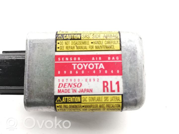 Toyota Prius (NHW20) Airbag deployment crash/impact sensor 8986047040