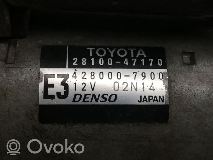 Toyota Verso-S Motorino d’avviamento 2810047170