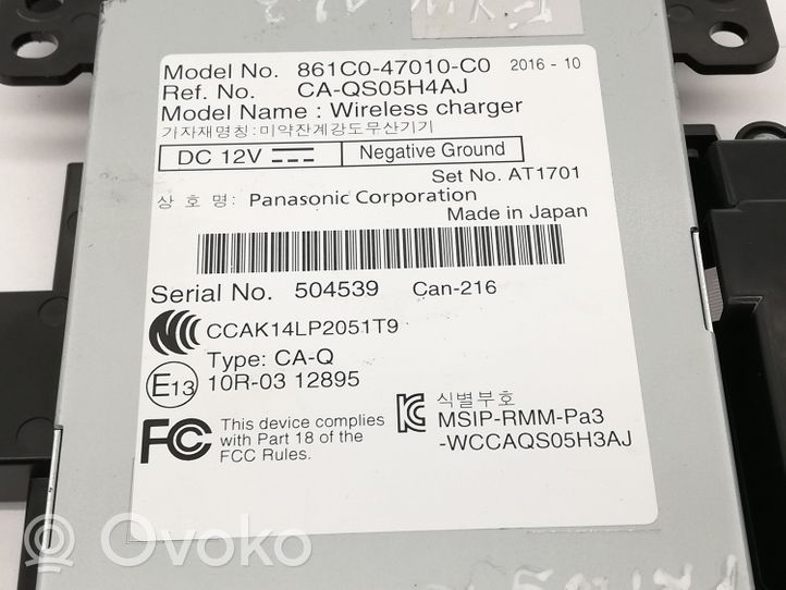 Toyota Prius (XW50) Module de charge sans fil 861C047010C0