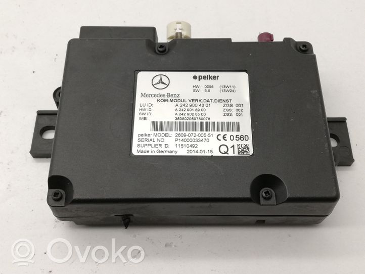 Mercedes-Benz E W212 Telefono valdymo blokas A2429004801