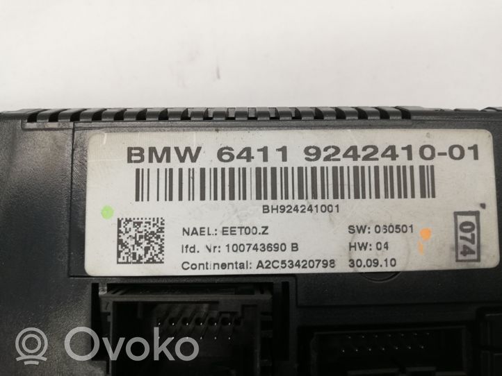 BMW X1 E84 Przełącznik / Włącznik nawiewu dmuchawy 9242410