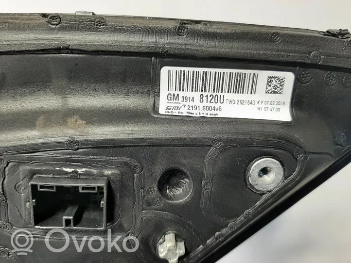 Opel Insignia B Etuoven sähköinen sivupeili 39148120U