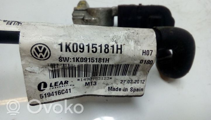Skoda Superb B6 (3T) Câble négatif masse batterie 1K0915181H