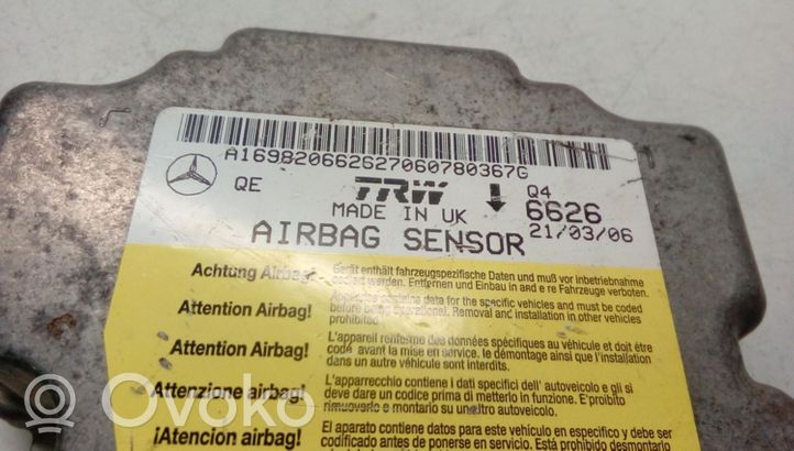 Mercedes-Benz B W245 Airbag control unit/module A1698206626