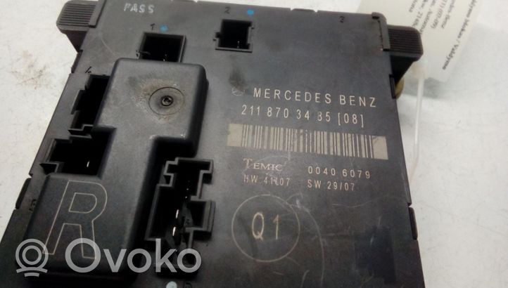 Mercedes-Benz E W211 Durų elektronikos valdymo blokas 2118703485