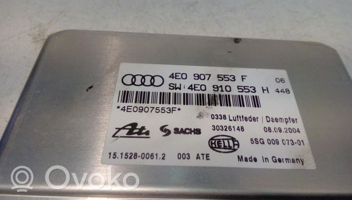 Audi A8 S8 D3 4E Piekares vadības bloks 4E0907553F