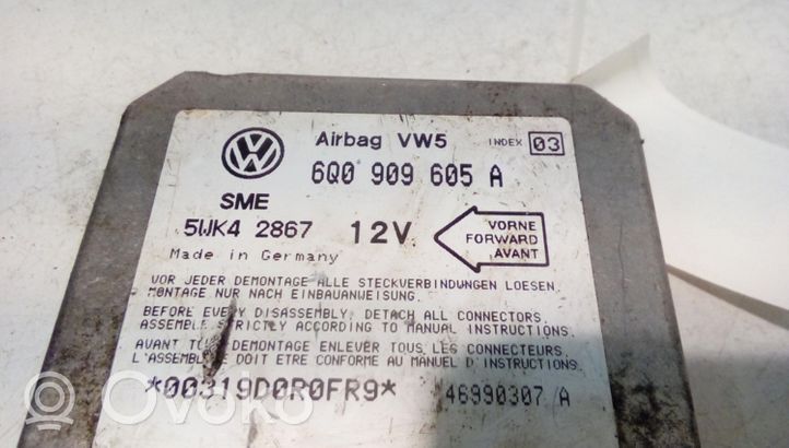 Volkswagen Bora Module de contrôle airbag 6Q0909605A