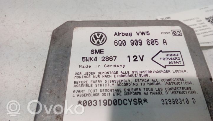 Volkswagen New Beetle Airbag control unit/module 6Q0909605A