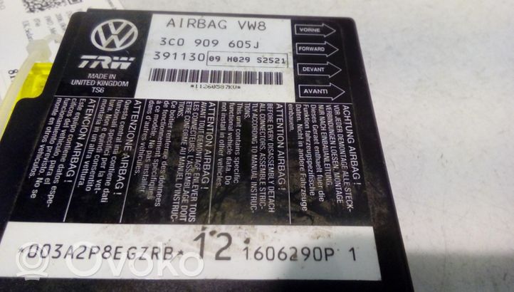Volkswagen PASSAT B6 Sterownik / Moduł Airbag 3C0909605J