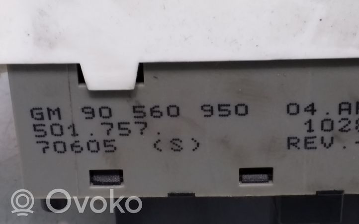 Opel Zafira A Climate control unit 90560950