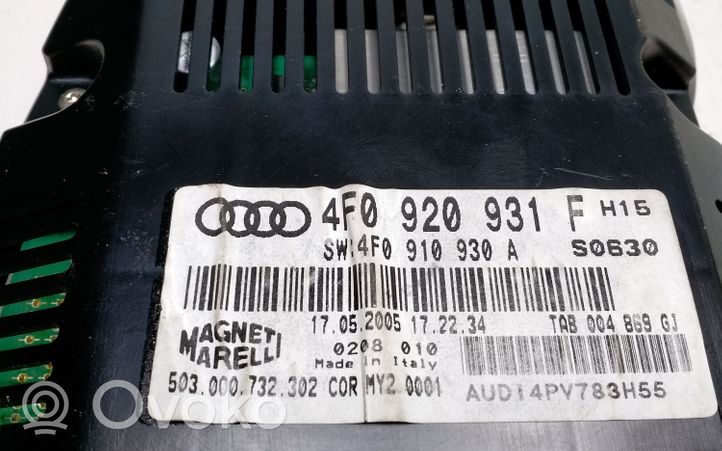 Audi A6 S6 C6 4F Spidometrs (instrumentu panelī) 554000731202