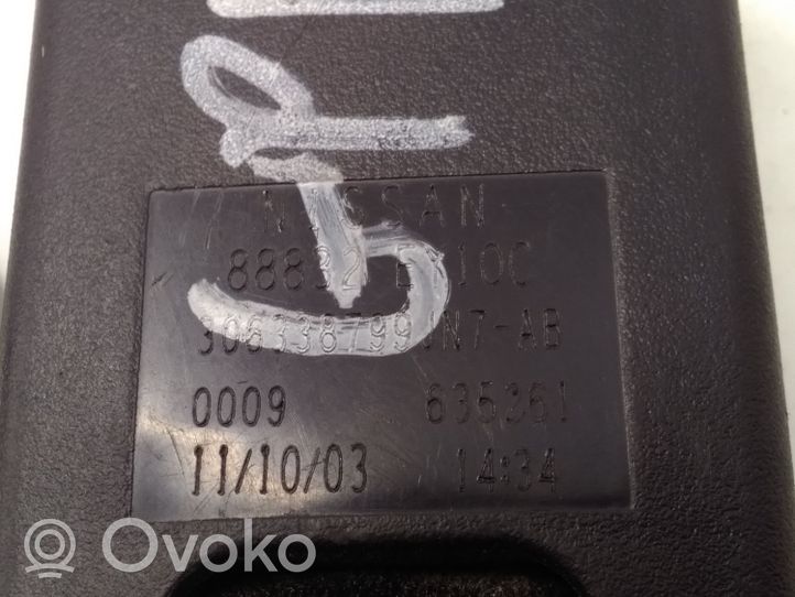 Nissan Qashqai+2 Klamra środkowego pasa bezpieczeństwa fotela tylnego 88832EY10C