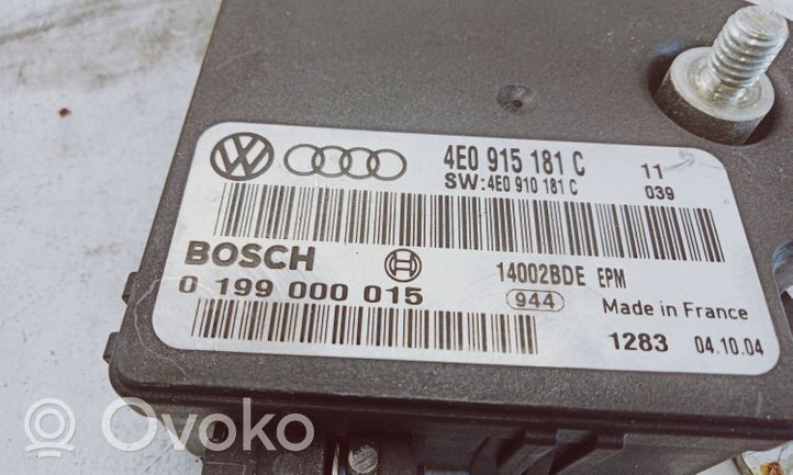 Audi A8 S8 D3 4E Module de contrôle de batterie 4E0915181C