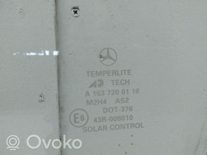 Mercedes-Benz ML W163 Etuoven ikkunalasi, neliovinen malli A1637200118