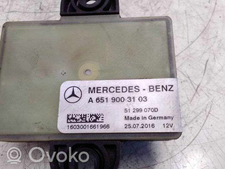 Mercedes-Benz GLA W156 Žvakių pakaitinimo rėlė A6519003103