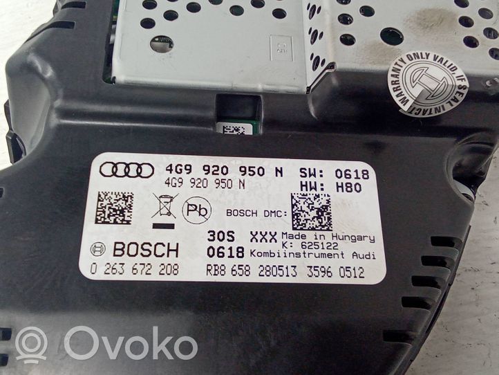 Audi A6 Allroad C7 Compteur de vitesse tableau de bord 4G9920950N