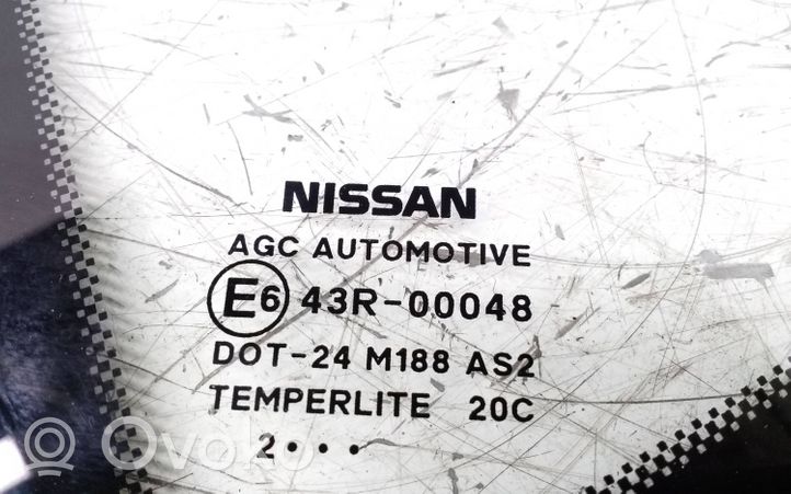 Nissan Qashqai Aizmugurējais virsbūves sānu stikls 43R00048