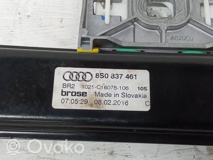 Audi TT TTS RS Mk3 8S Priekinio el. Lango pakėlimo mechanizmo komplektas 8S0837461