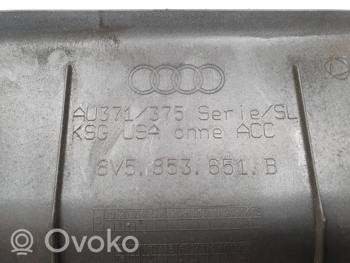 Audi A3 S3 8V Etupuskurin ylempi jäähdytinsäleikkö 8V5853651B