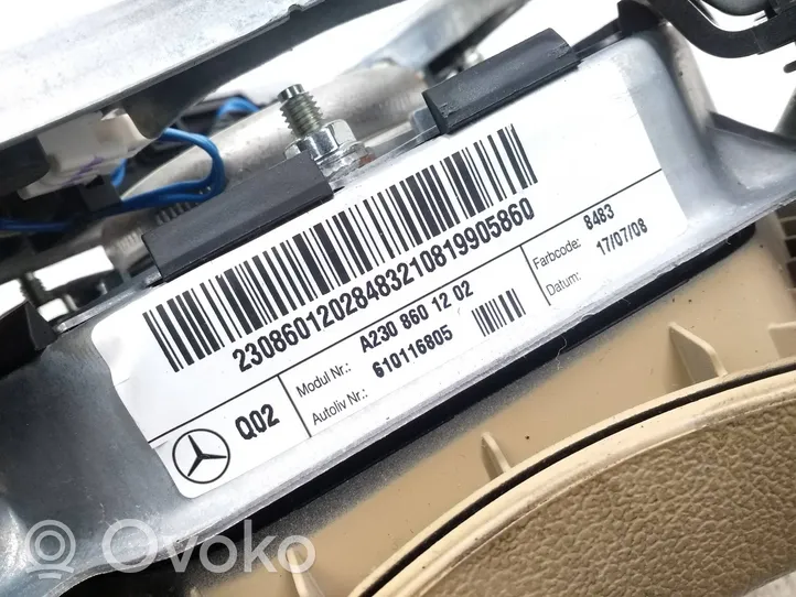 Mercedes-Benz CLS C219 Poduszka powietrzna Airbag kierownicy A2308601202