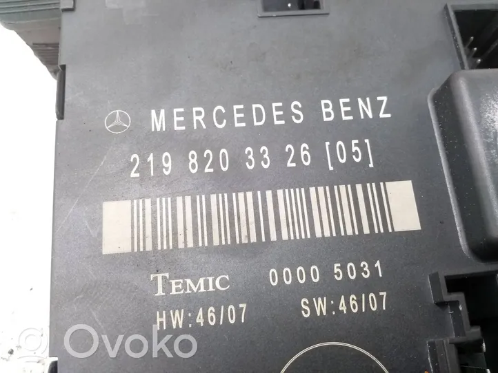 Mercedes-Benz CLS C219 Oven ohjainlaite/moduuli 2198203326