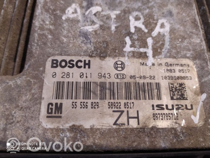 Opel Astra H Sterownik / Moduł ECU 0281011943