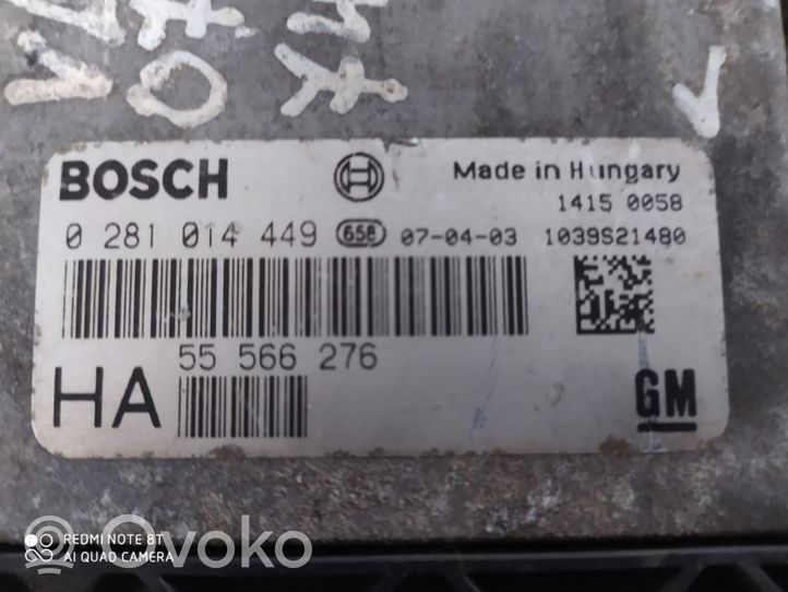 Opel Vectra C Calculateur moteur ECU 0281014449