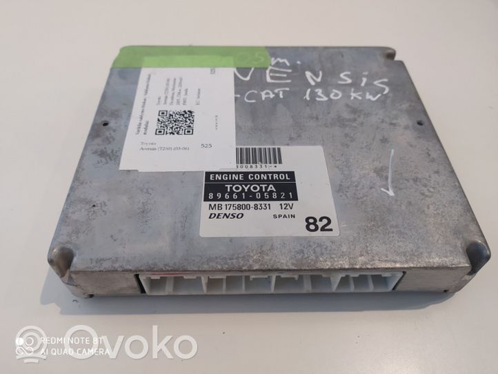 Toyota Avensis T250 Sterownik / Moduł ECU 8966105821