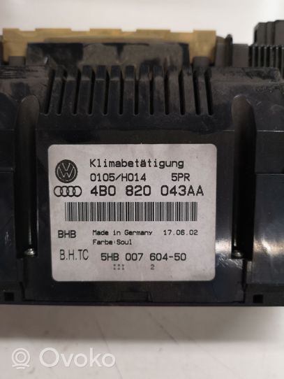 Audi A6 S6 C5 4B Ilmastoinnin ohjainlaite 4B0820043AA