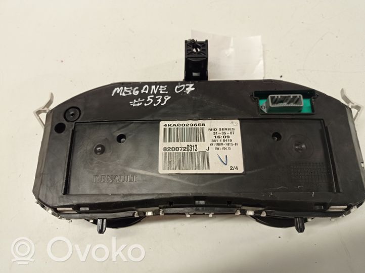 Renault Megane II Tachimetro (quadro strumenti) 4KAC029658