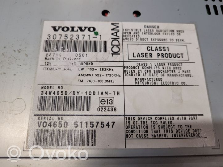 Volvo S40 Panel / Radioodtwarzacz CD/DVD/GPS 307523711