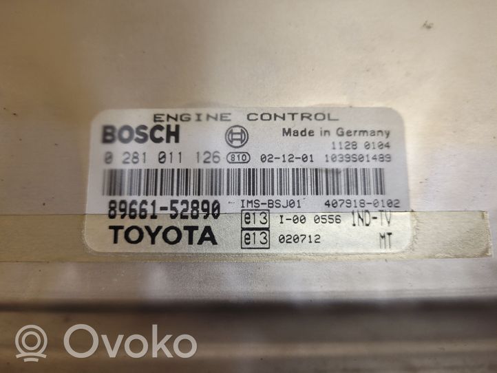Toyota Yaris Блок управления двигателя 0281011126