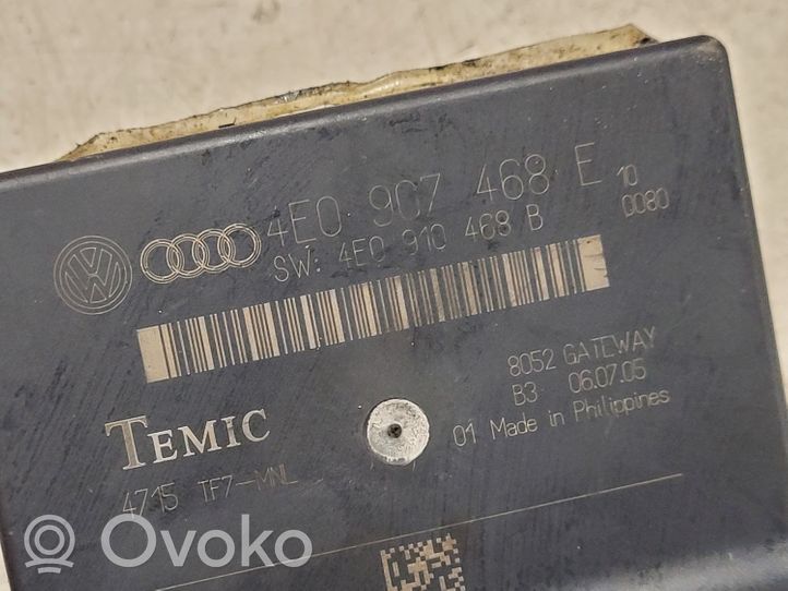 Audi A8 S8 D3 4E Module de passerelle 4E0907468E