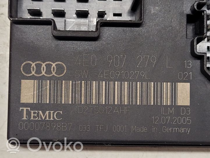 Audi A8 S8 D3 4E Moduł / Sterownik komfortu 4E0907279